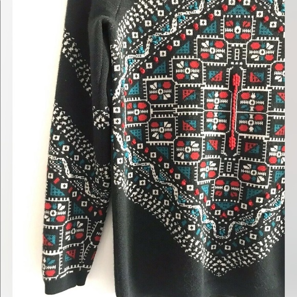 J.Crew | Sweater Womens Size Small Green Wool Long Sleeve Knotted Scarf Top - Picture 6 of 11